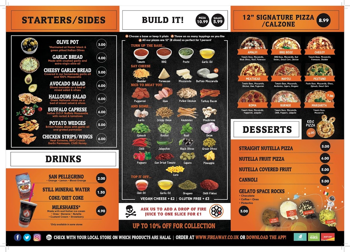 Menu Fireaway Pizza Kilburn-7